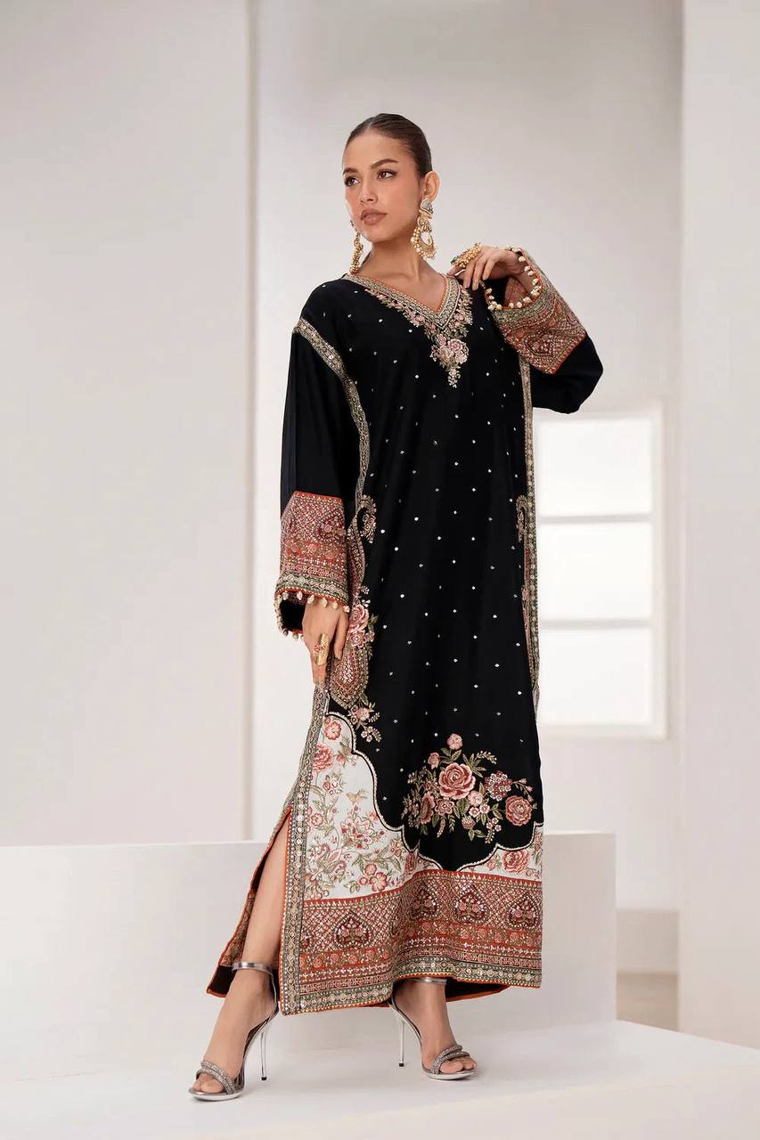 Black Star Silk Kurta Pant Set 144, view 4