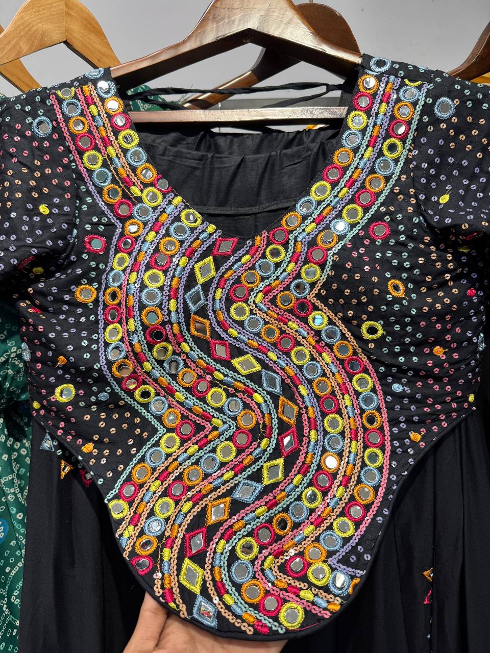 Black Rayon Gotta Patti Lehenga Choli, view 8