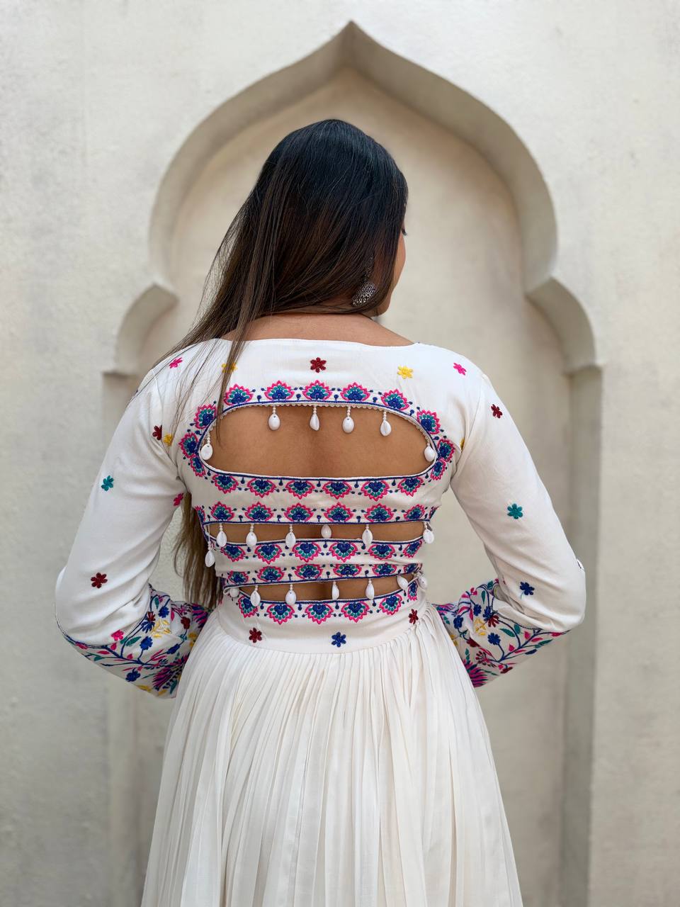 Off-White Rayon Lehenga Choli M33, view 7