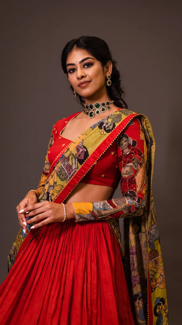 Sanskriti Printed Lehenga Choli with Dupatta