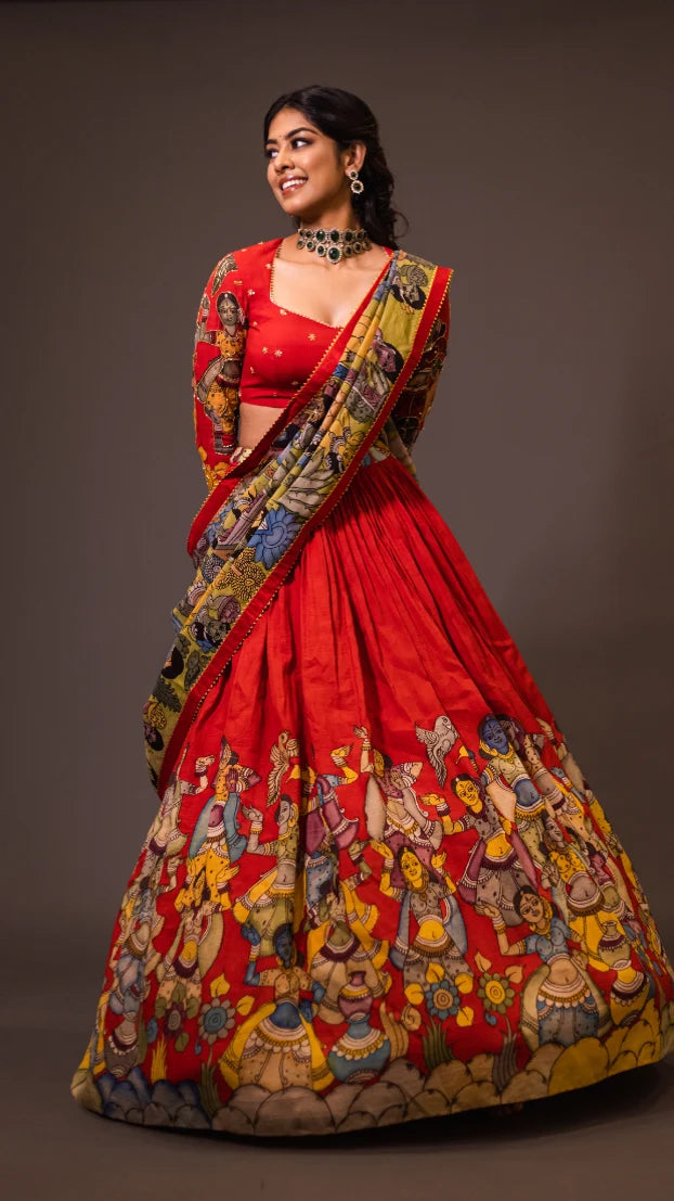 Sanskriti Printed Lehenga Choli with Dupatta