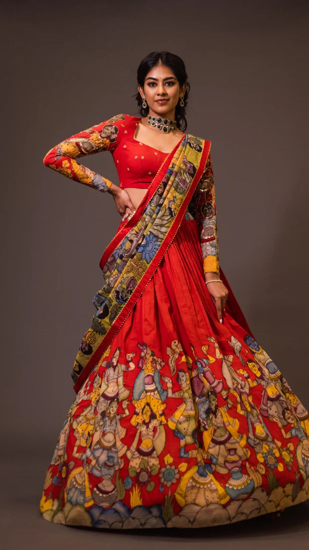 Sanskriti Printed Lehenga Choli with Dupatta