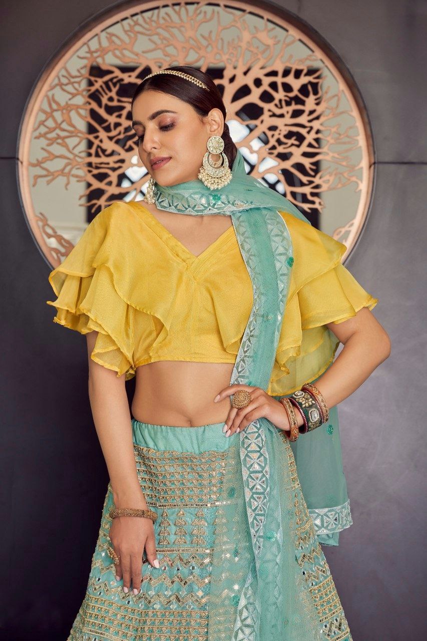 Soft Bloom Desingner Lehenga