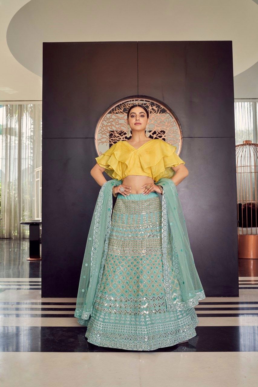 Soft Bloom Desingner Lehenga