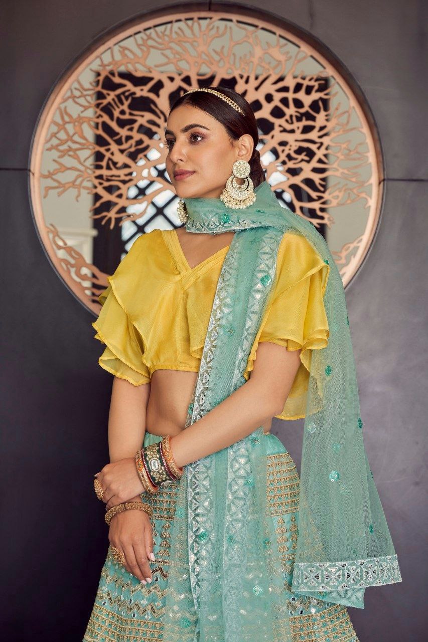 Soft Bloom Desingner Lehenga