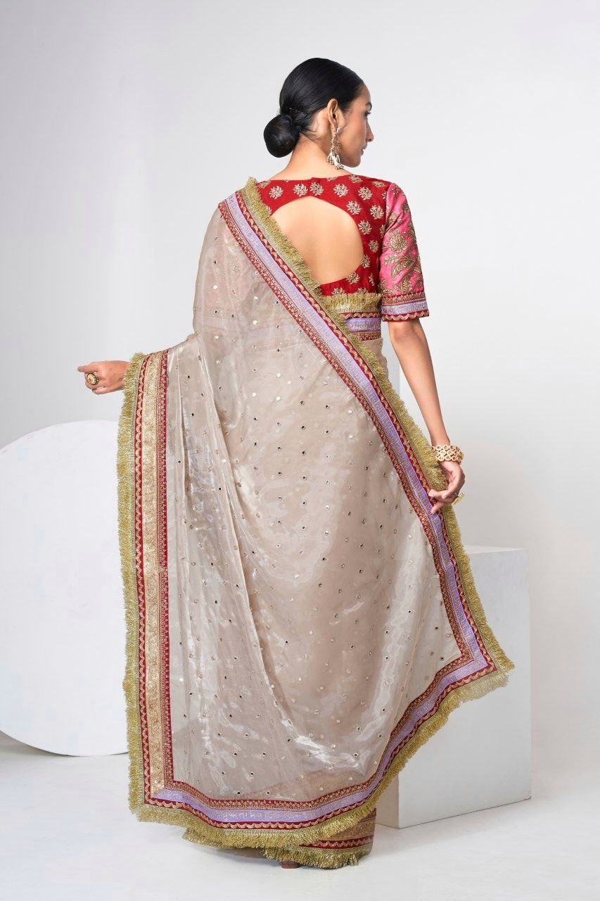 Moonlit Ivory Grace Saree