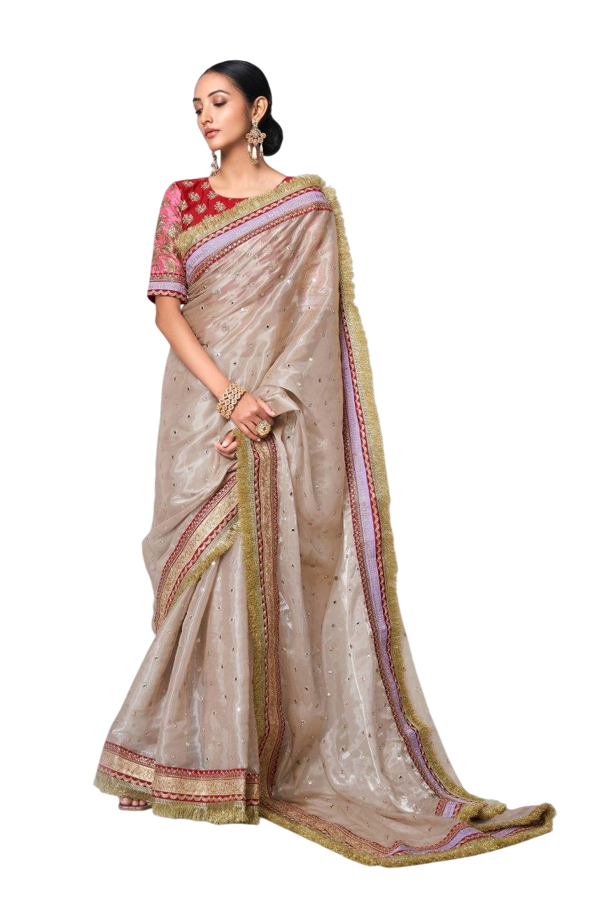 Moonlit Ivory Grace Saree