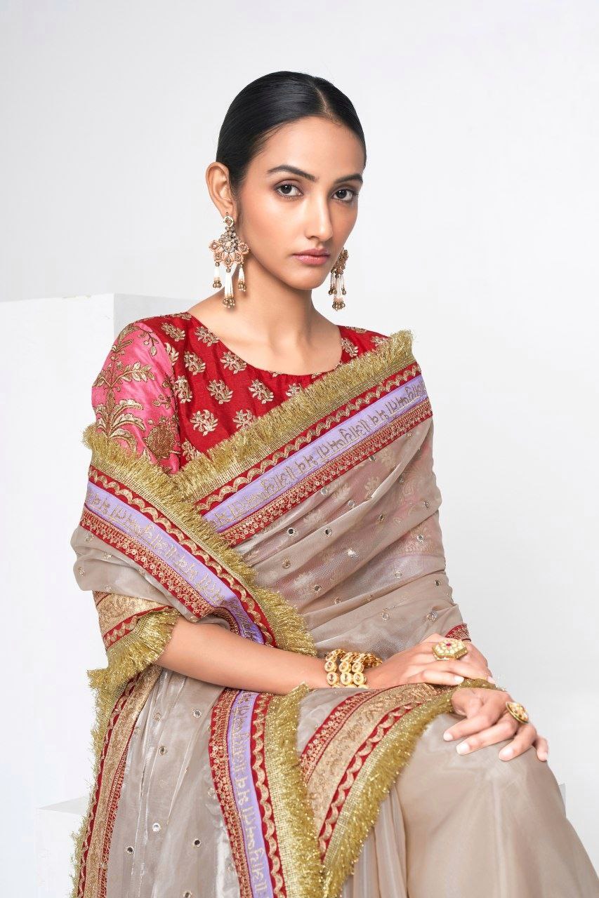 Moonlit Ivory Grace Saree