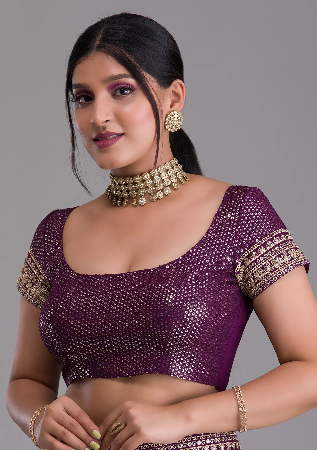 Kasturi Silk | Wine Color