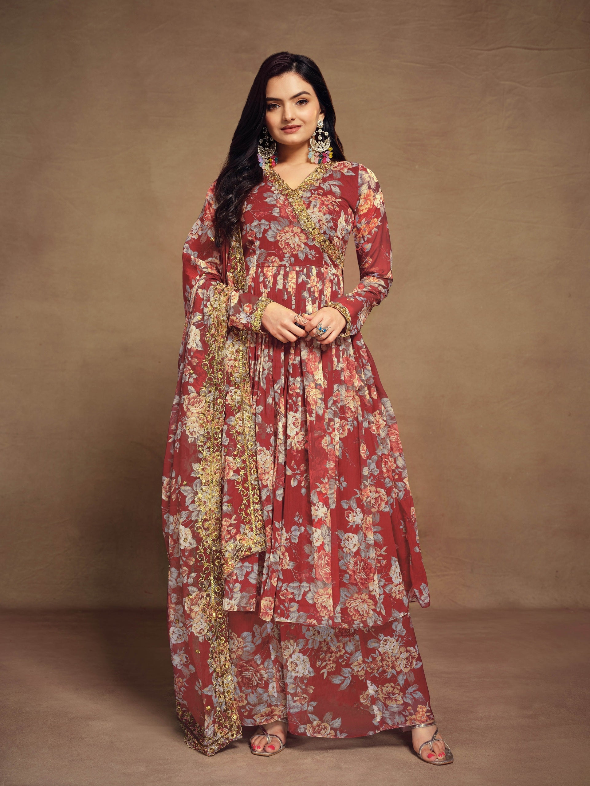 Chiffon Ready to Wear Palazzo Suit