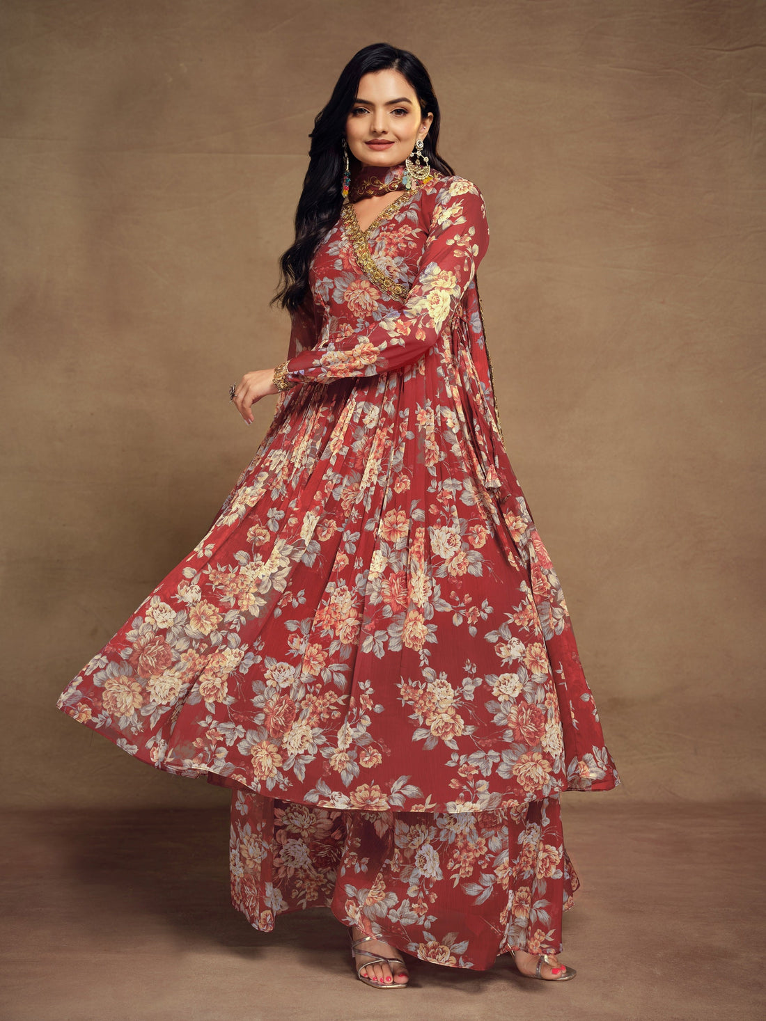 Chiffon Ready to Wear Palazzo Suit