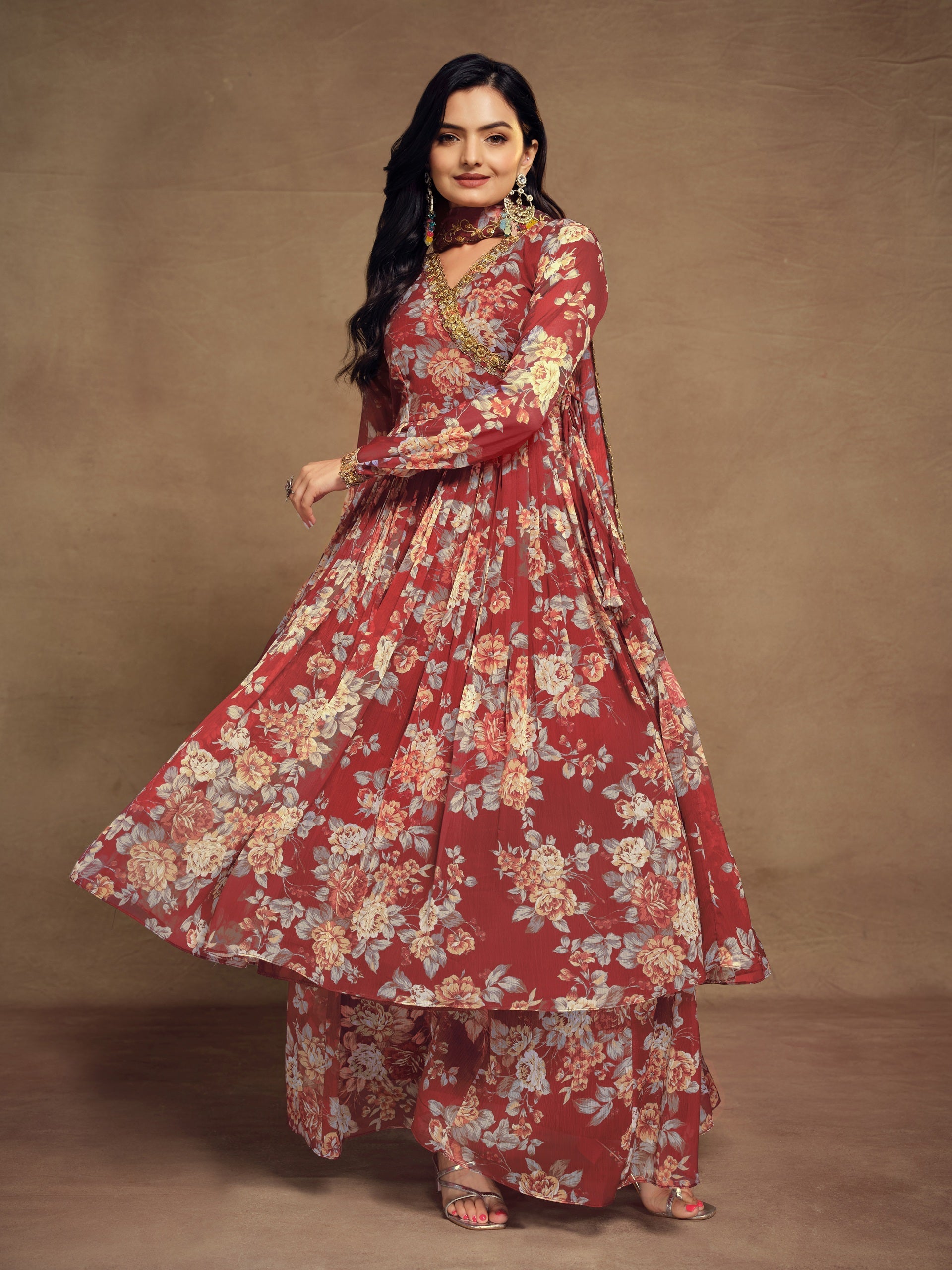 Chiffon Ready to Wear Palazzo Suit