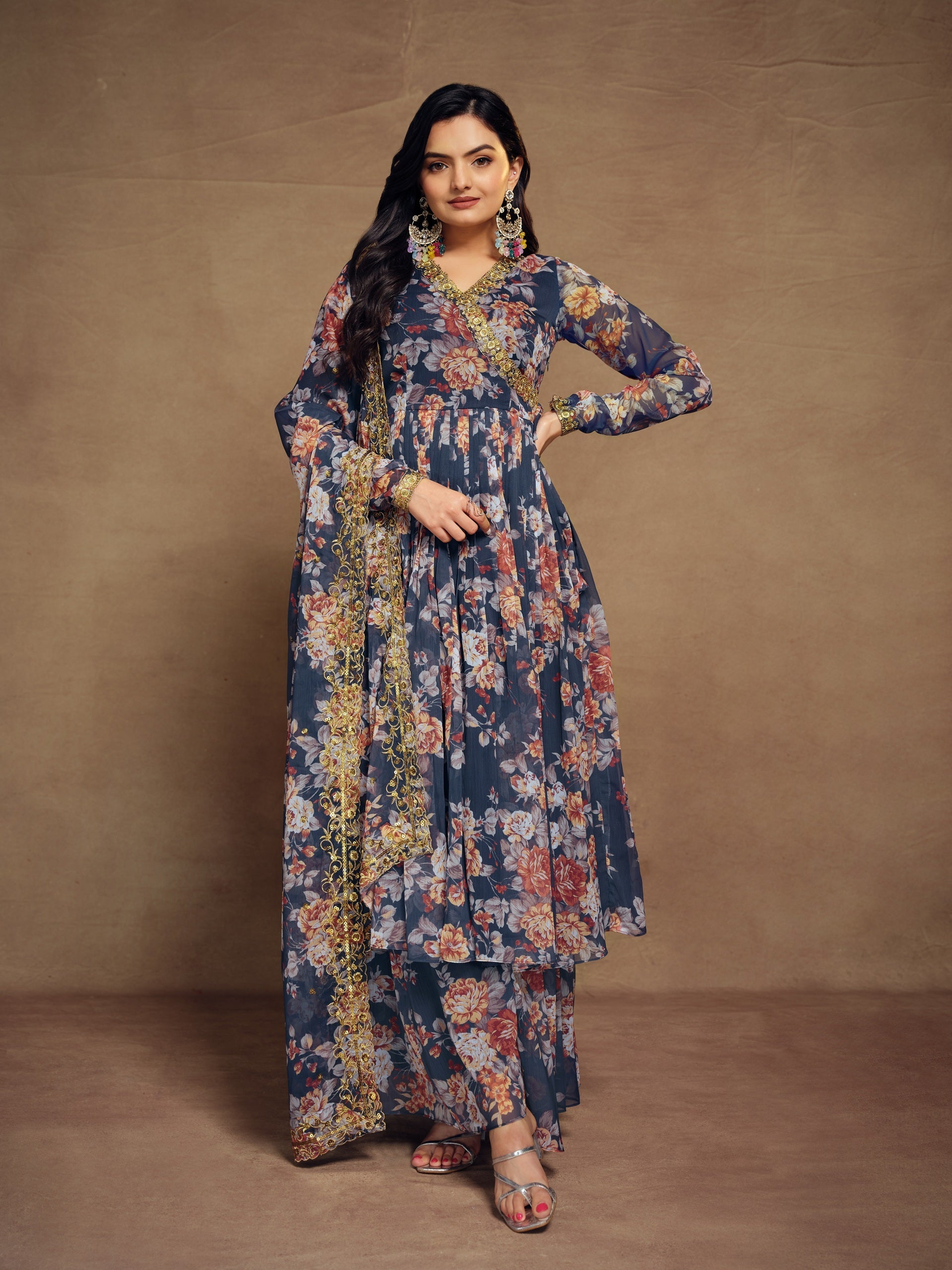 Chiffon Ready to Wear Palazzo Suit