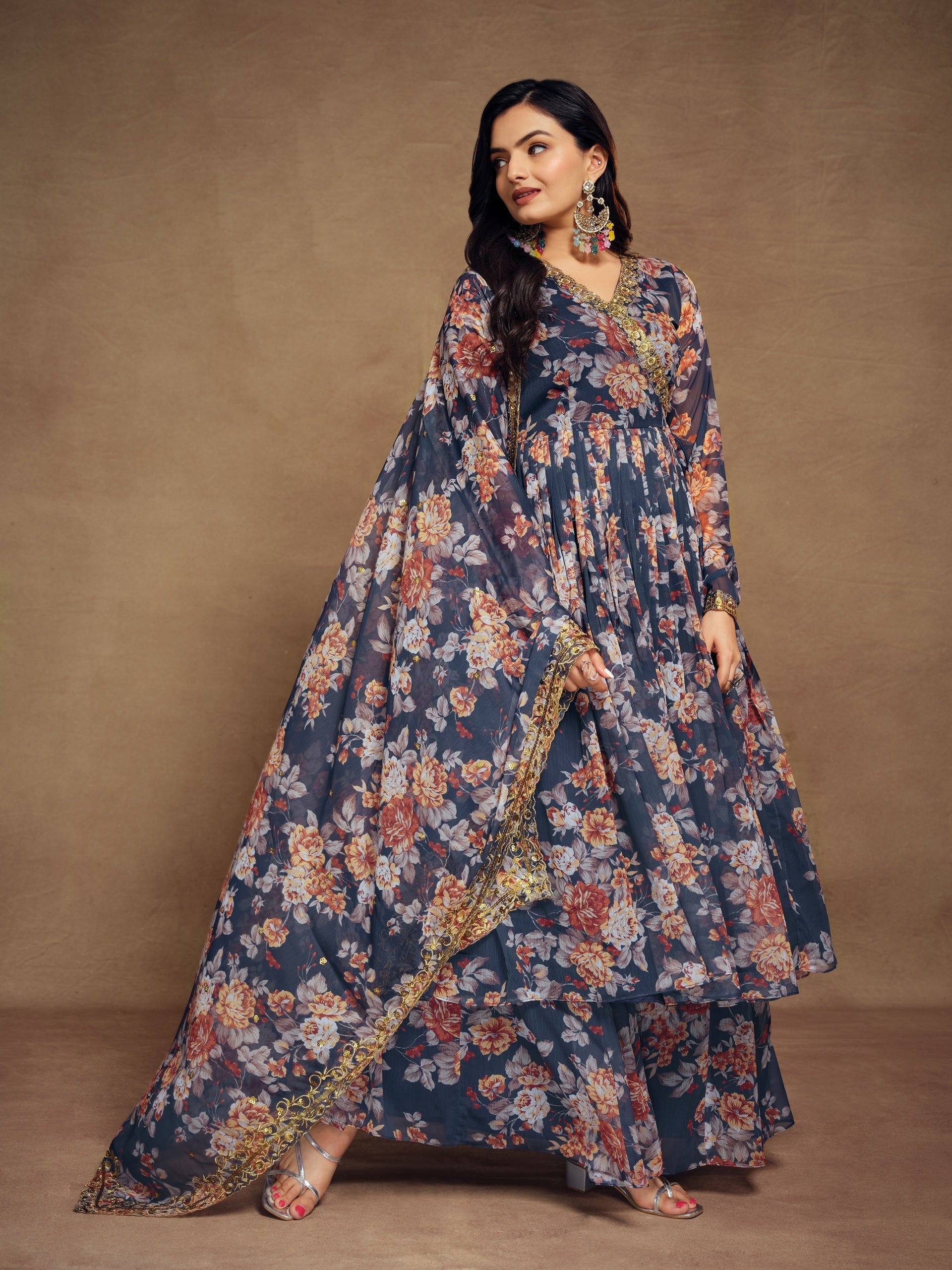 Chiffon Ready to Wear Palazzo Suit