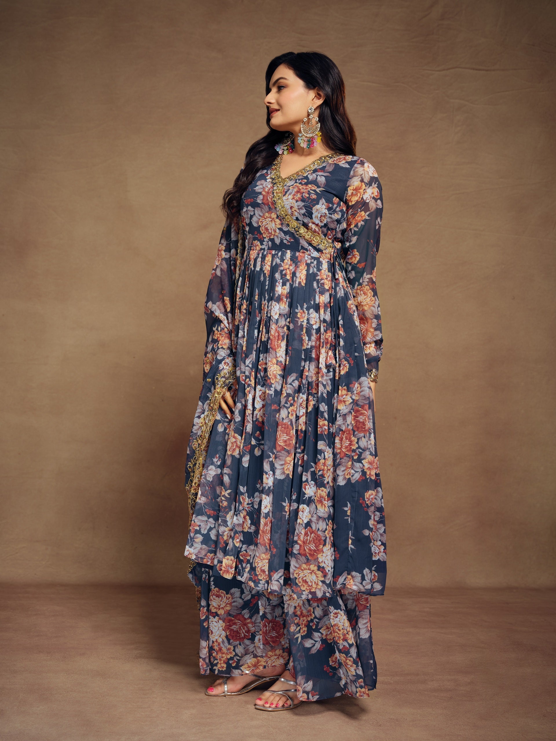 Chiffon Ready to Wear Palazzo Suit