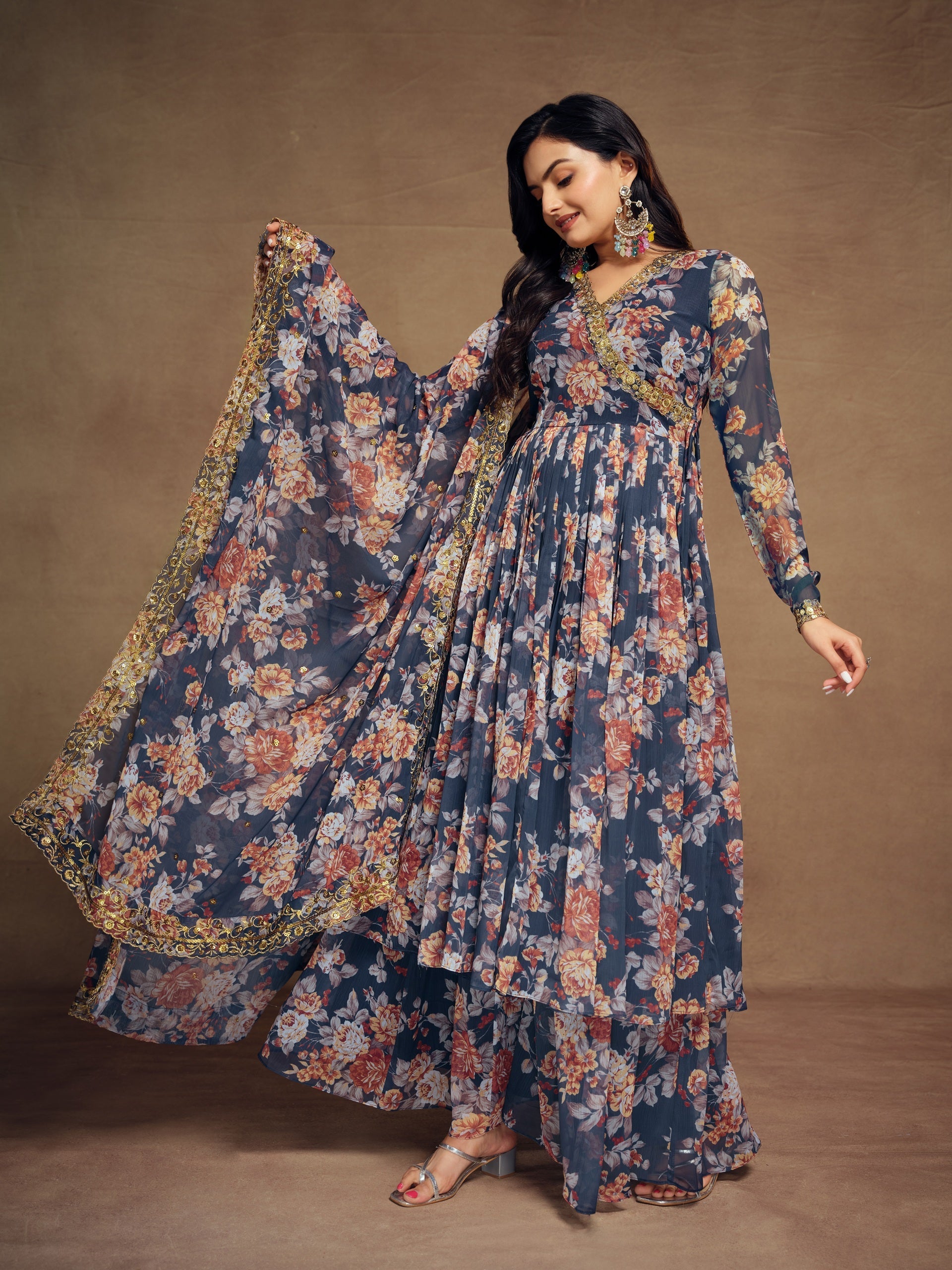 Chiffon Ready to Wear Palazzo Suit