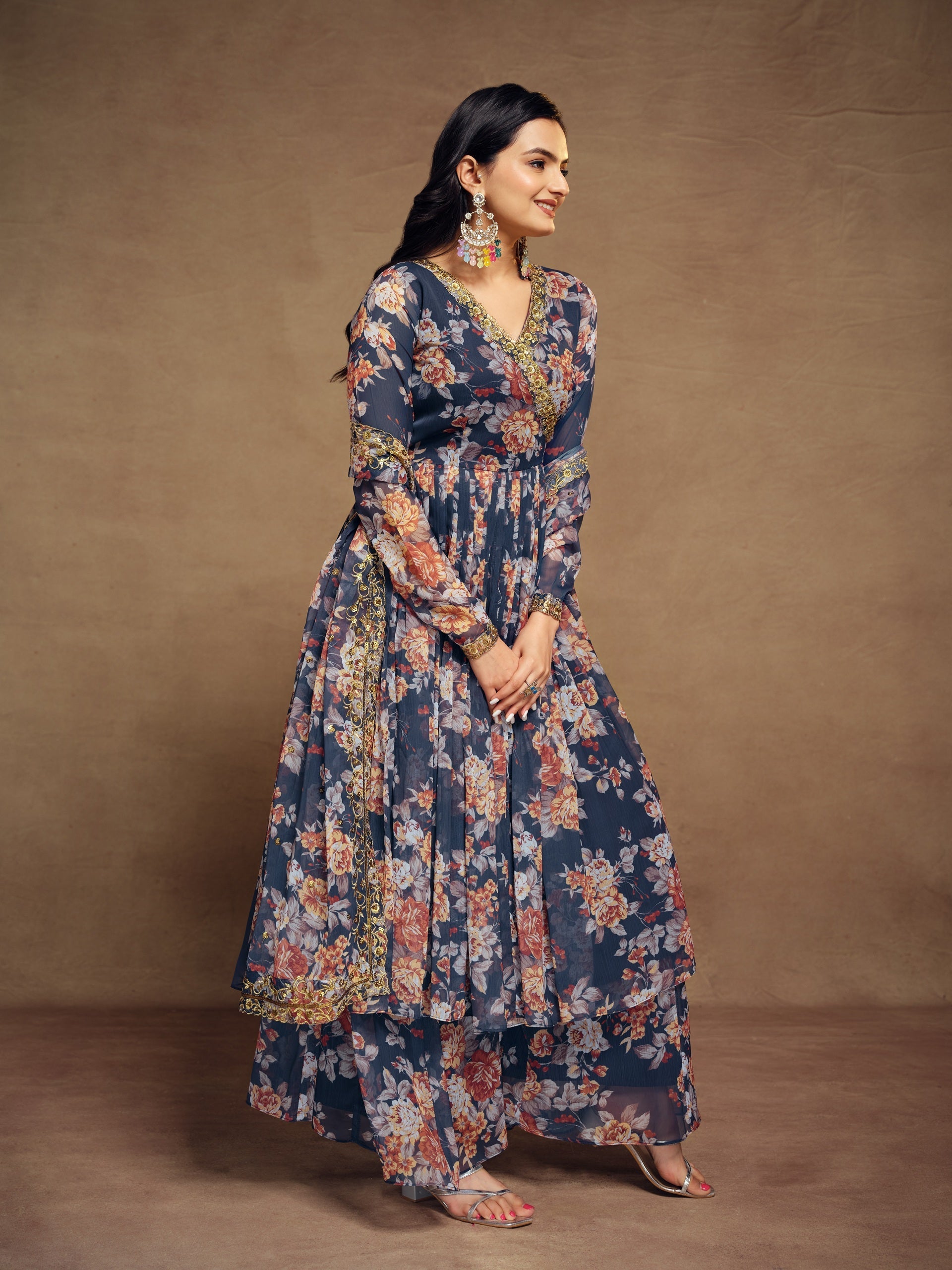 Chiffon Ready to Wear Palazzo Suit