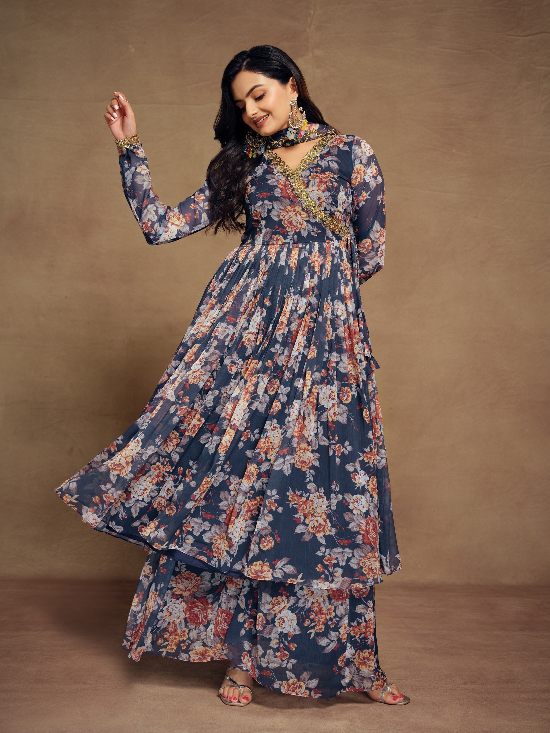 Chiffon Ready to Wear Palazzo Suit
