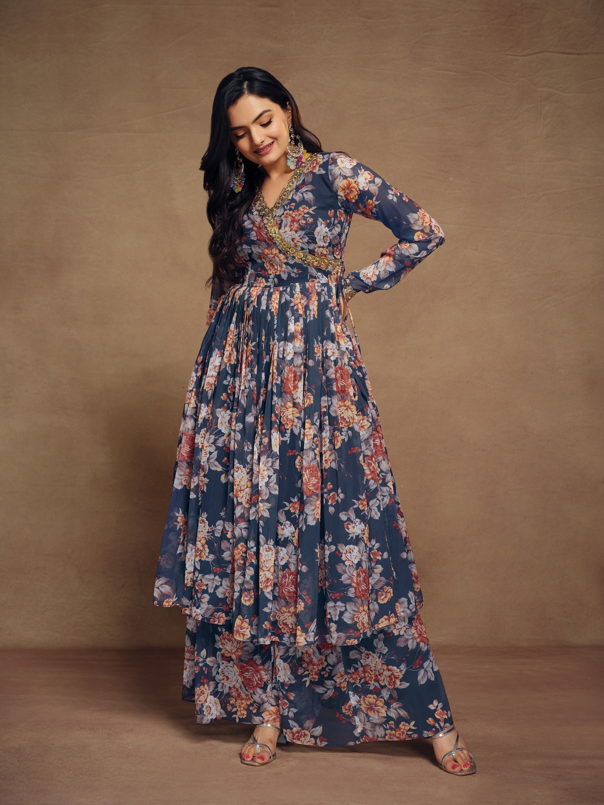 Chiffon Ready to Wear Palazzo Suit