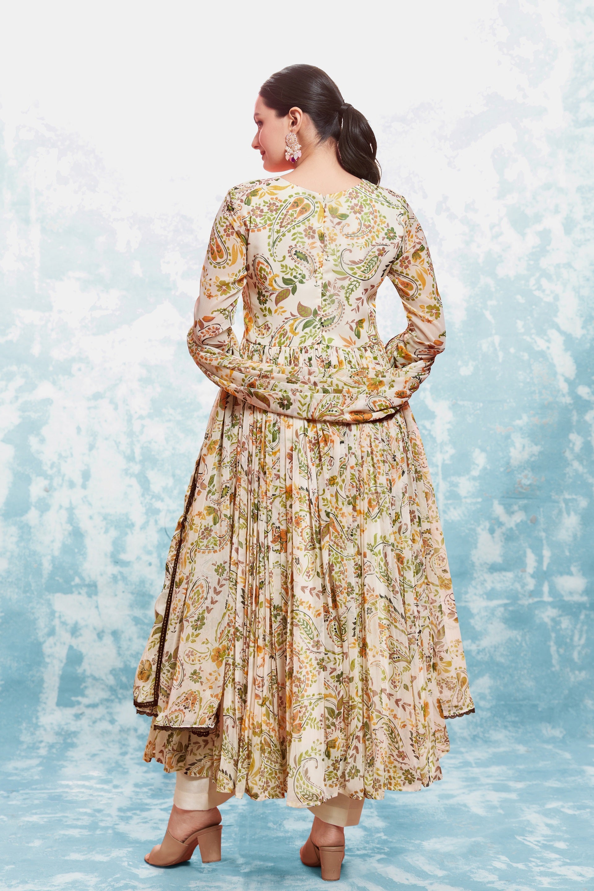 Fusionic Floral Print Anarkali