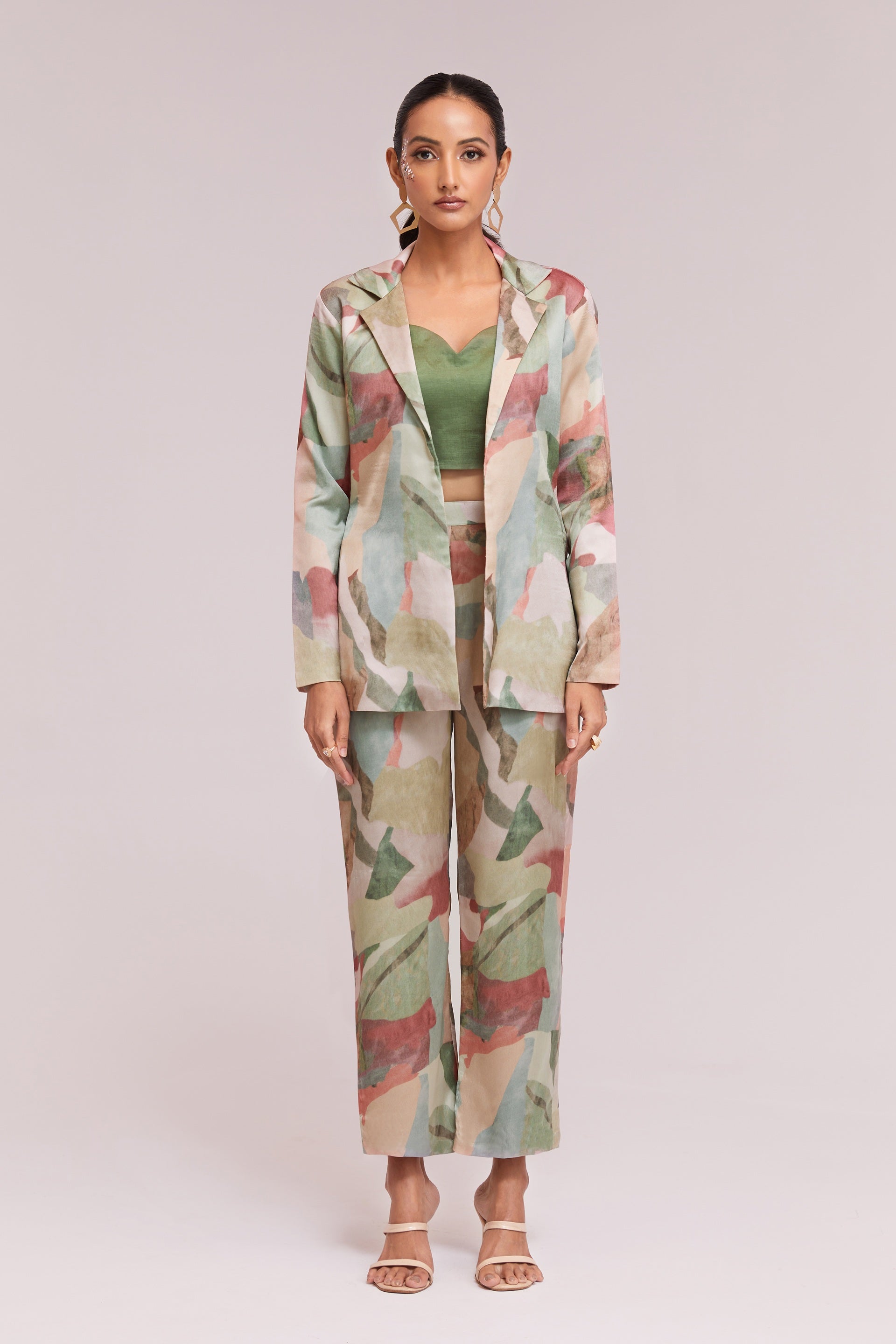 Multicolor Printed Modal Satin Co-Ord Set