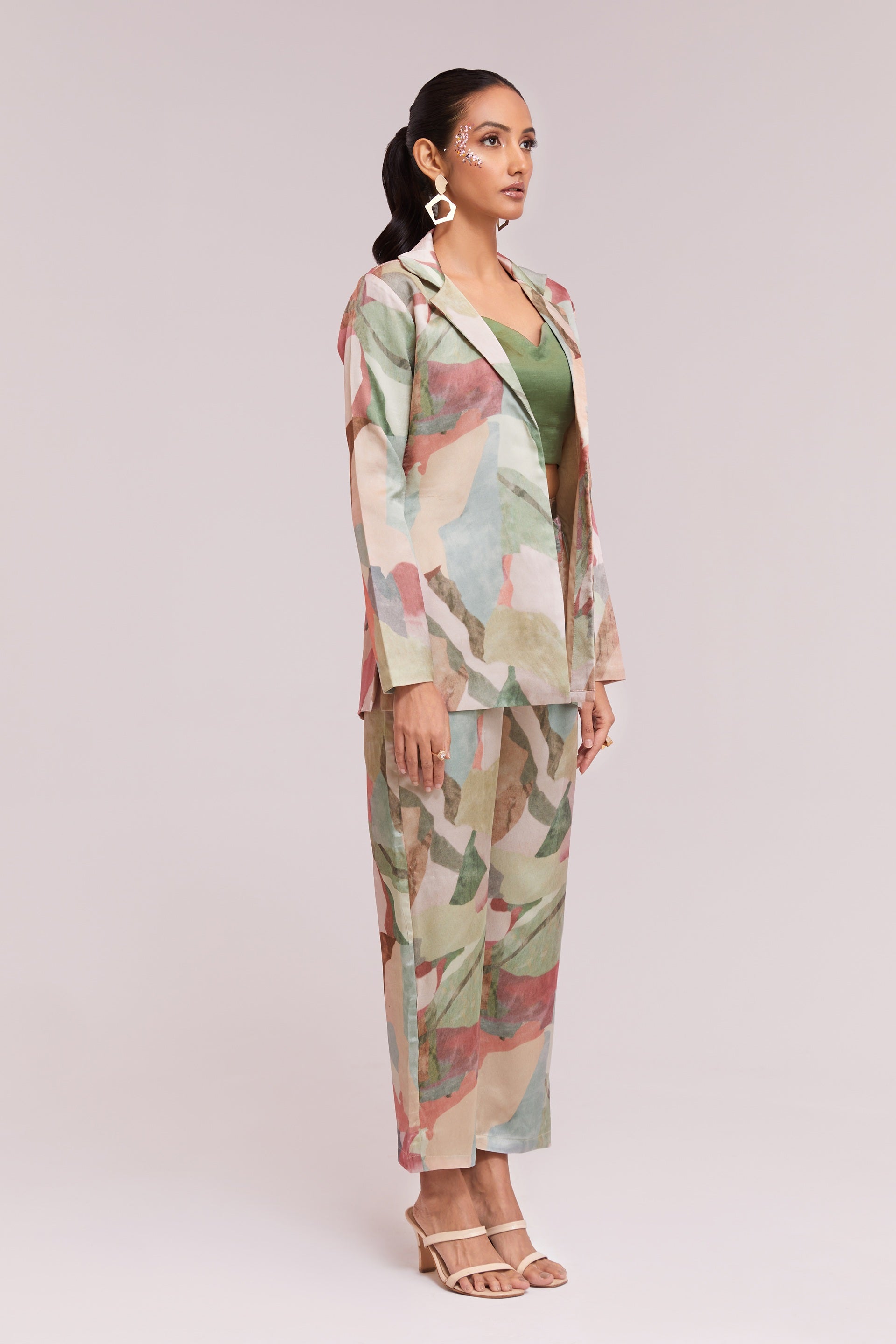 Multicolor Printed Modal Satin Co-Ord Set