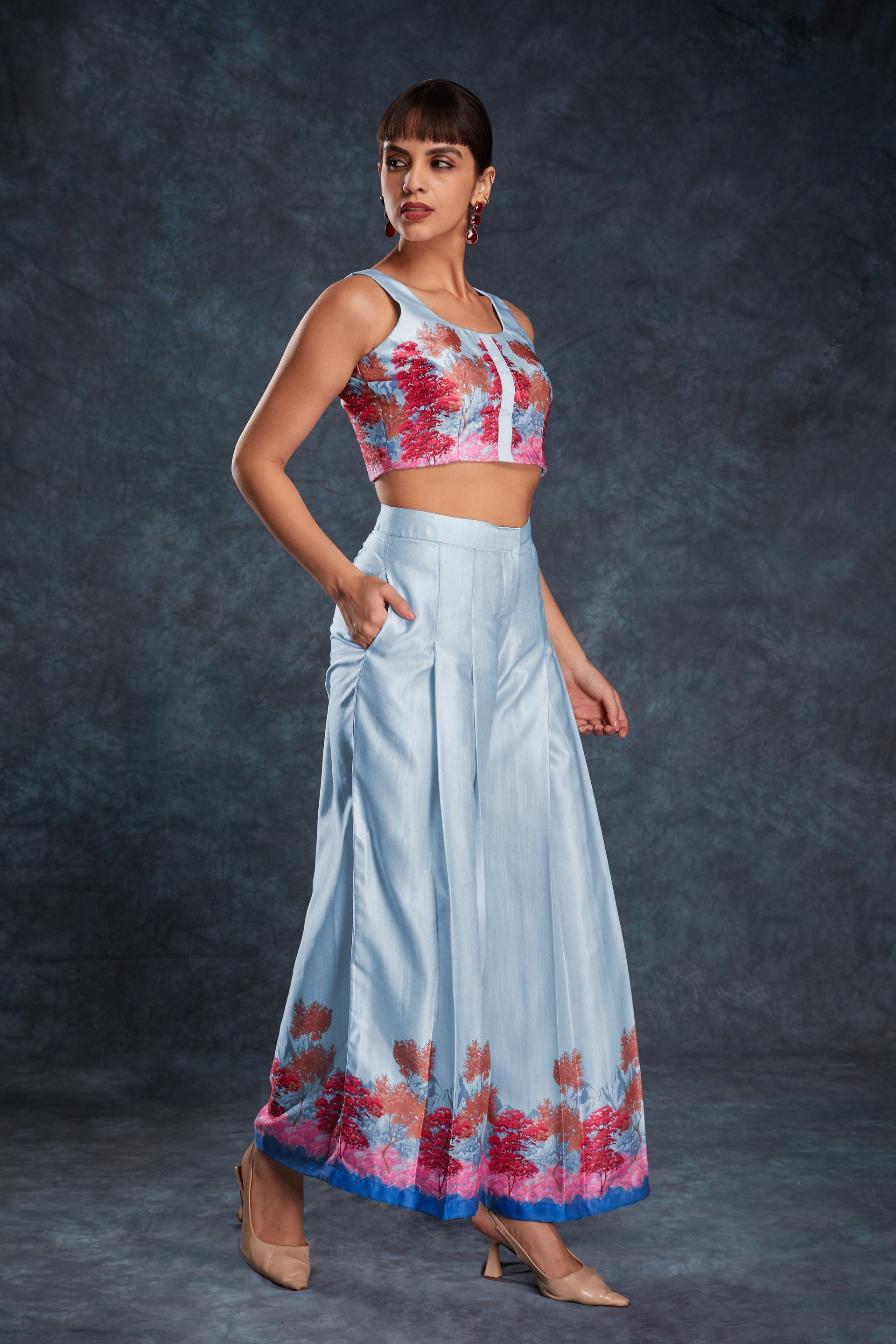 Light Blue  Printed Co-Ord Set