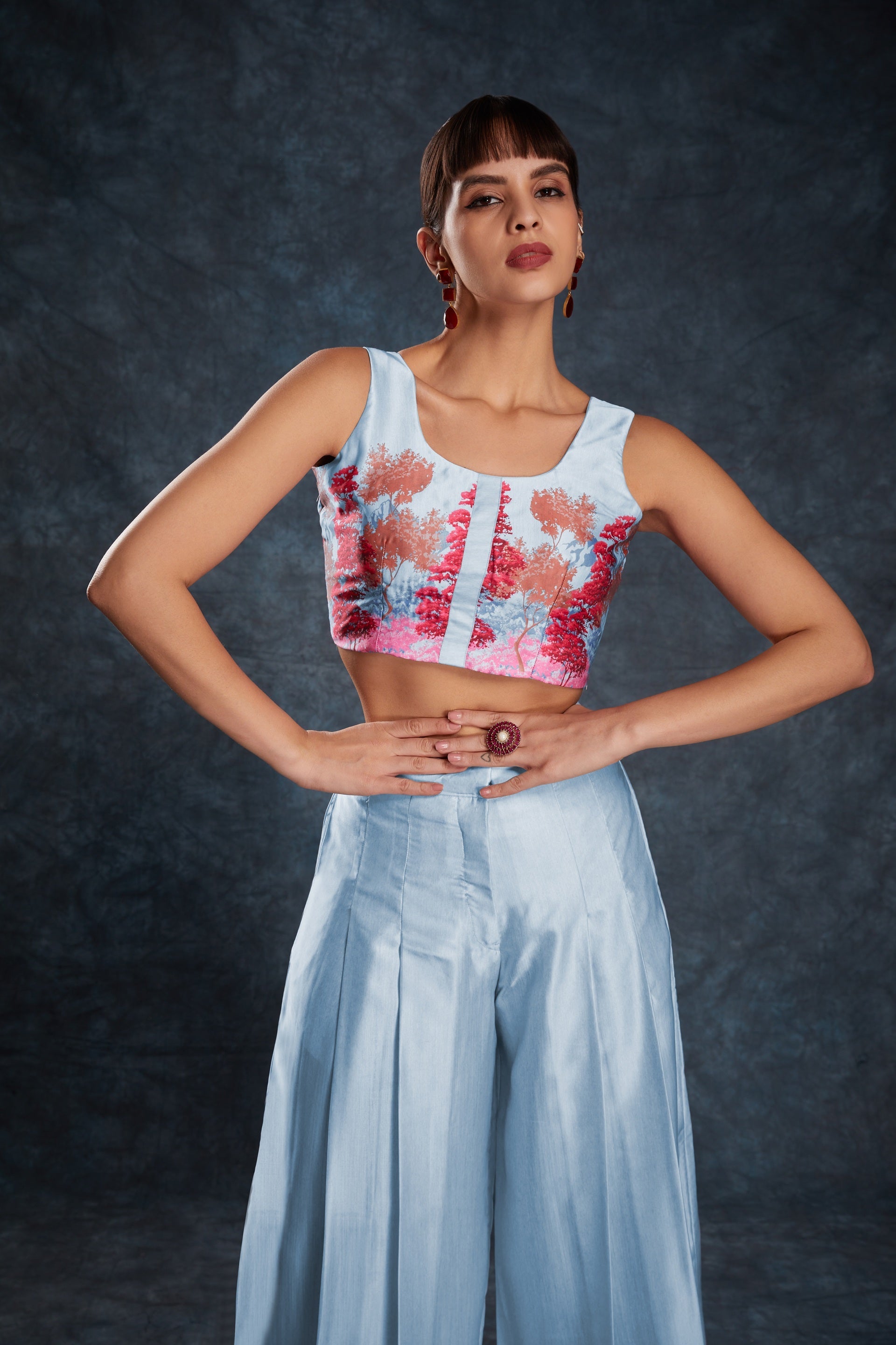 Light Blue  Printed Co-Ord Set