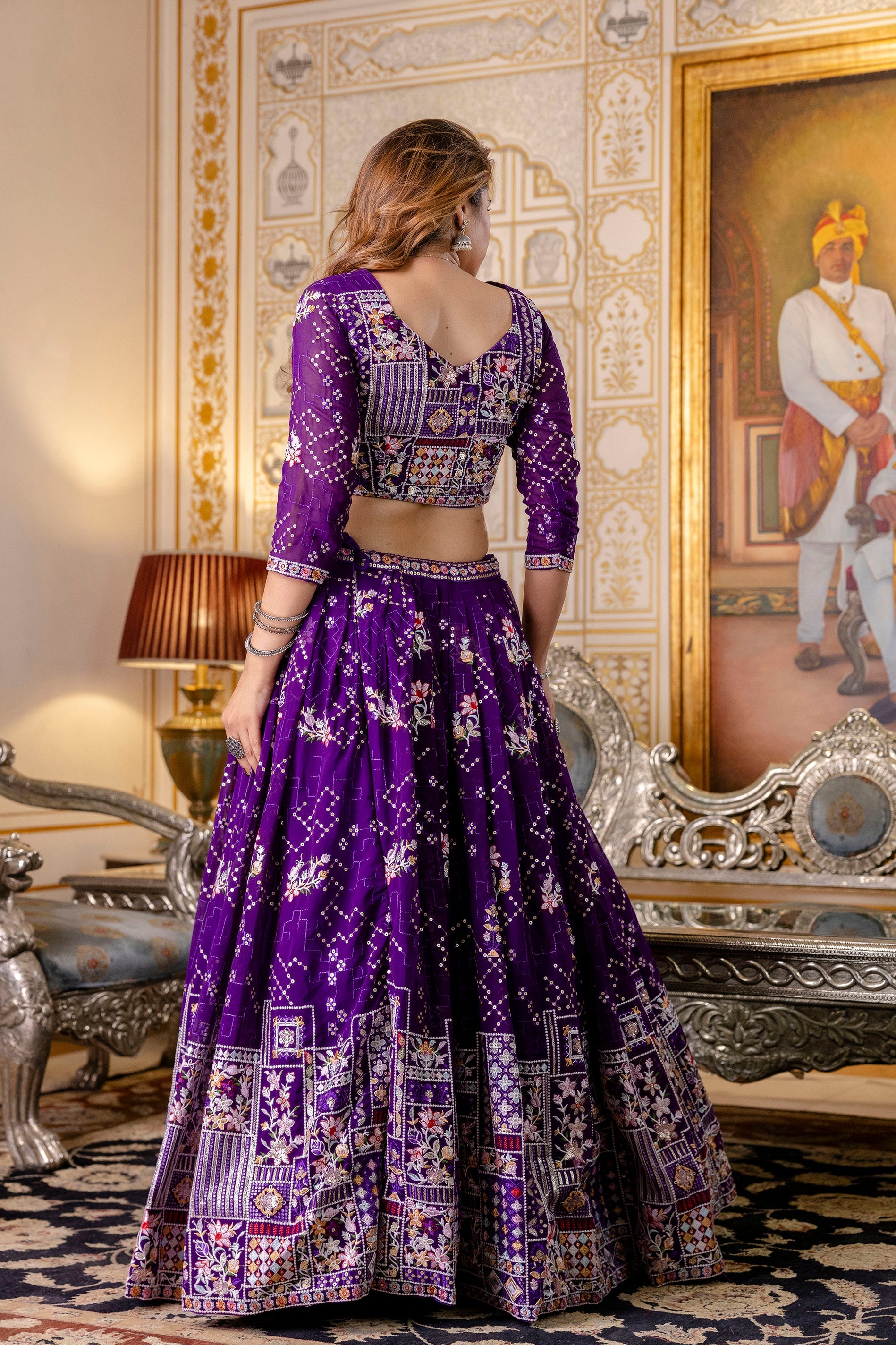 Purple Lehenga Choli