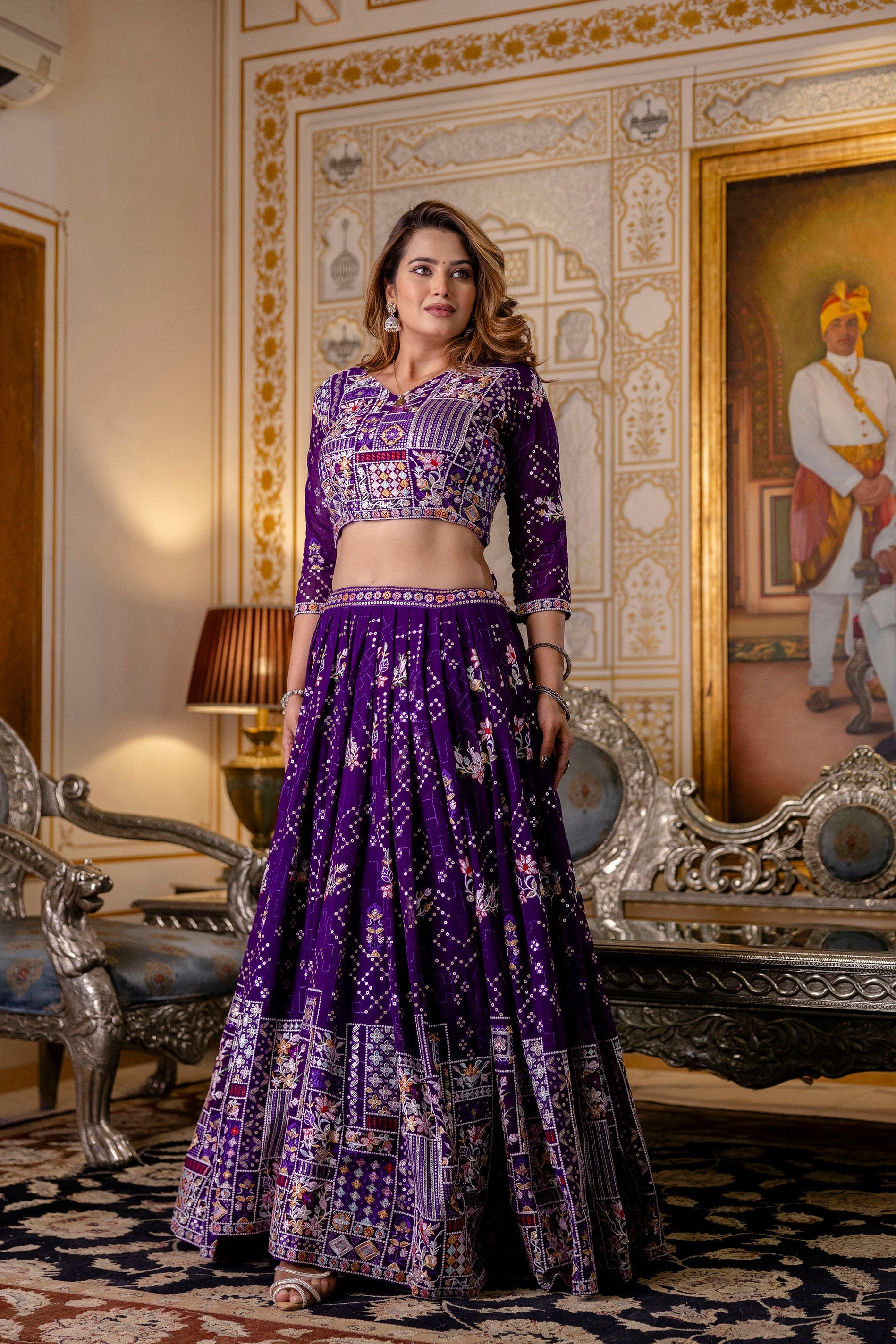 Purple Lehenga Choli