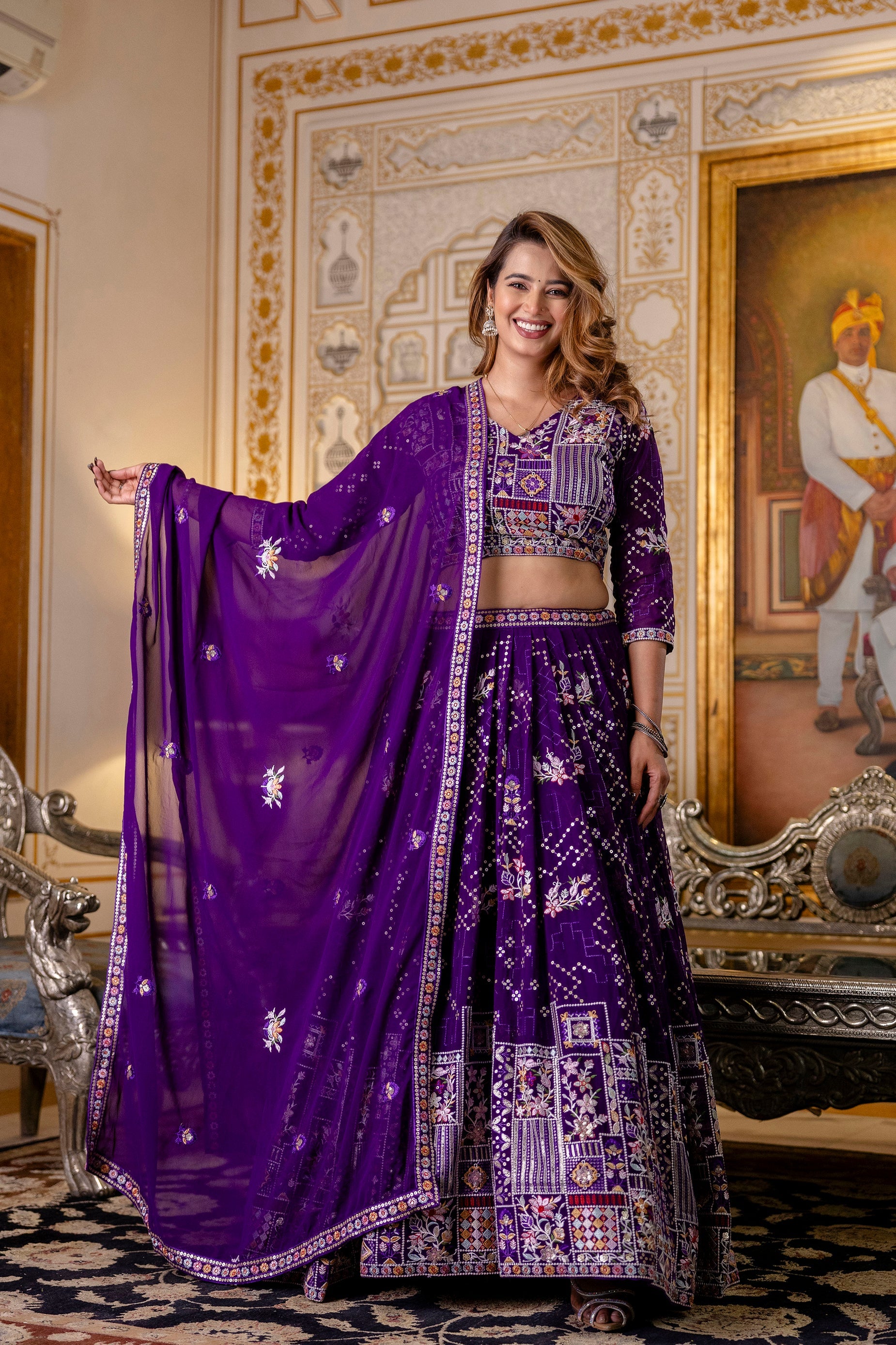 Purple Lehenga Choli