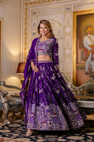 Purple Lehenga Choli