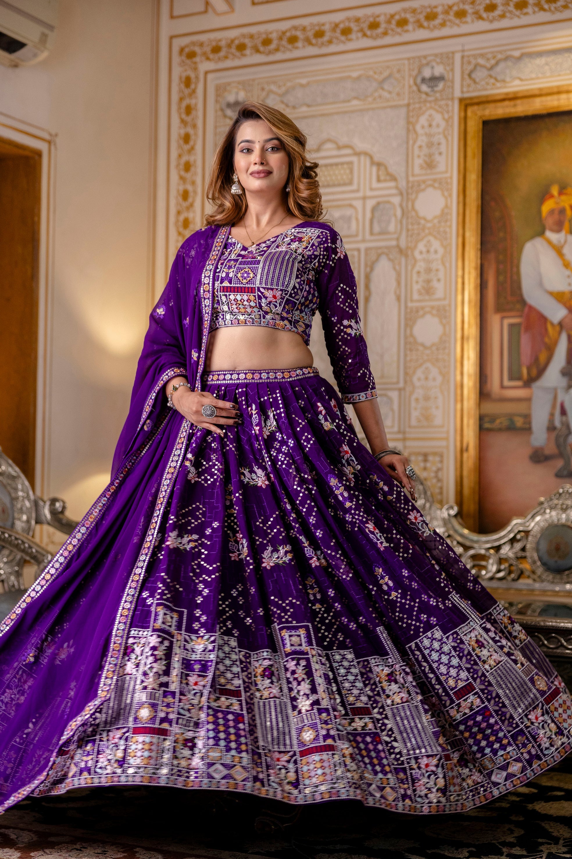 Purple Lehenga Choli