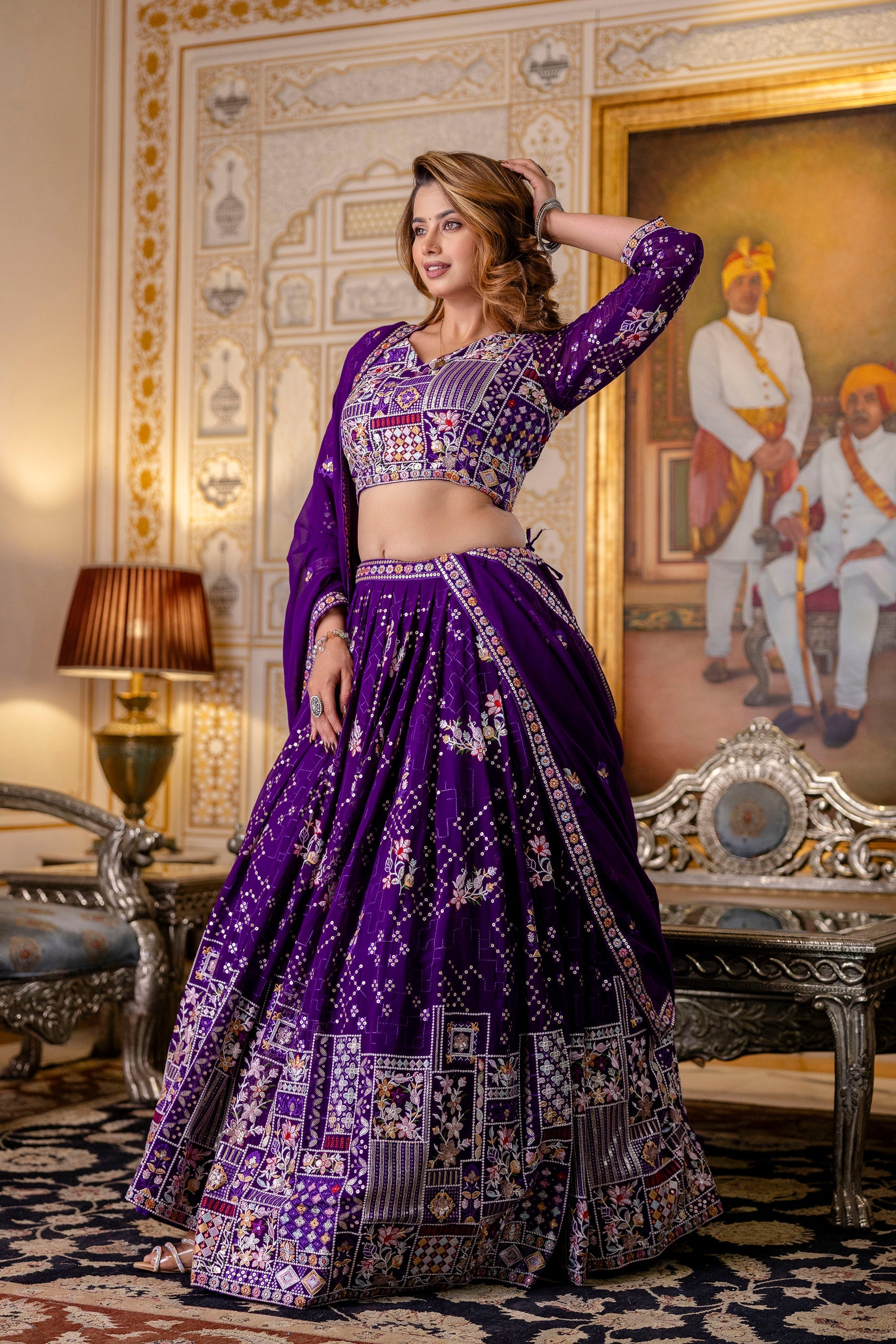 Purple Lehenga Choli