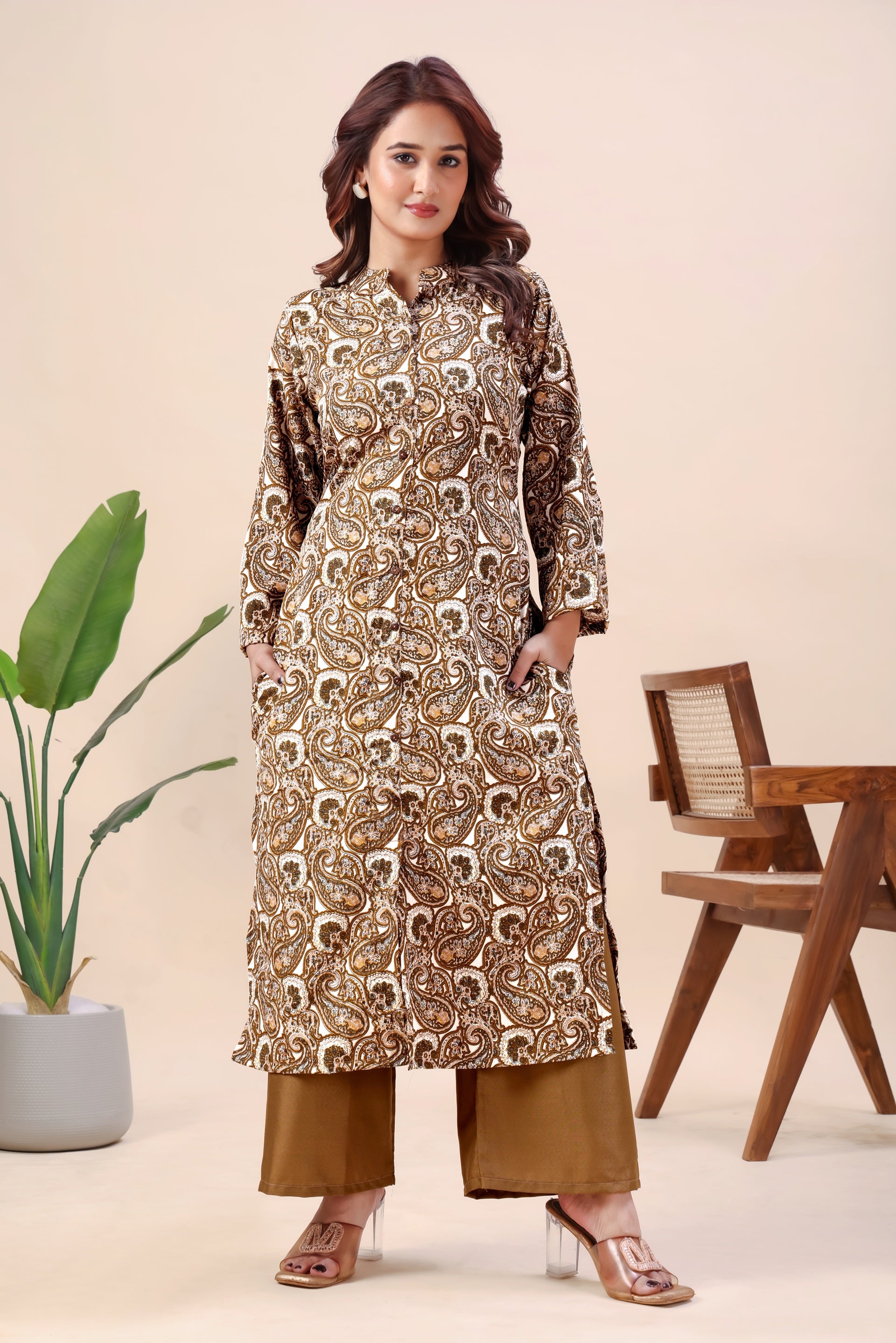 Printed Cotton Kurta Pant Set