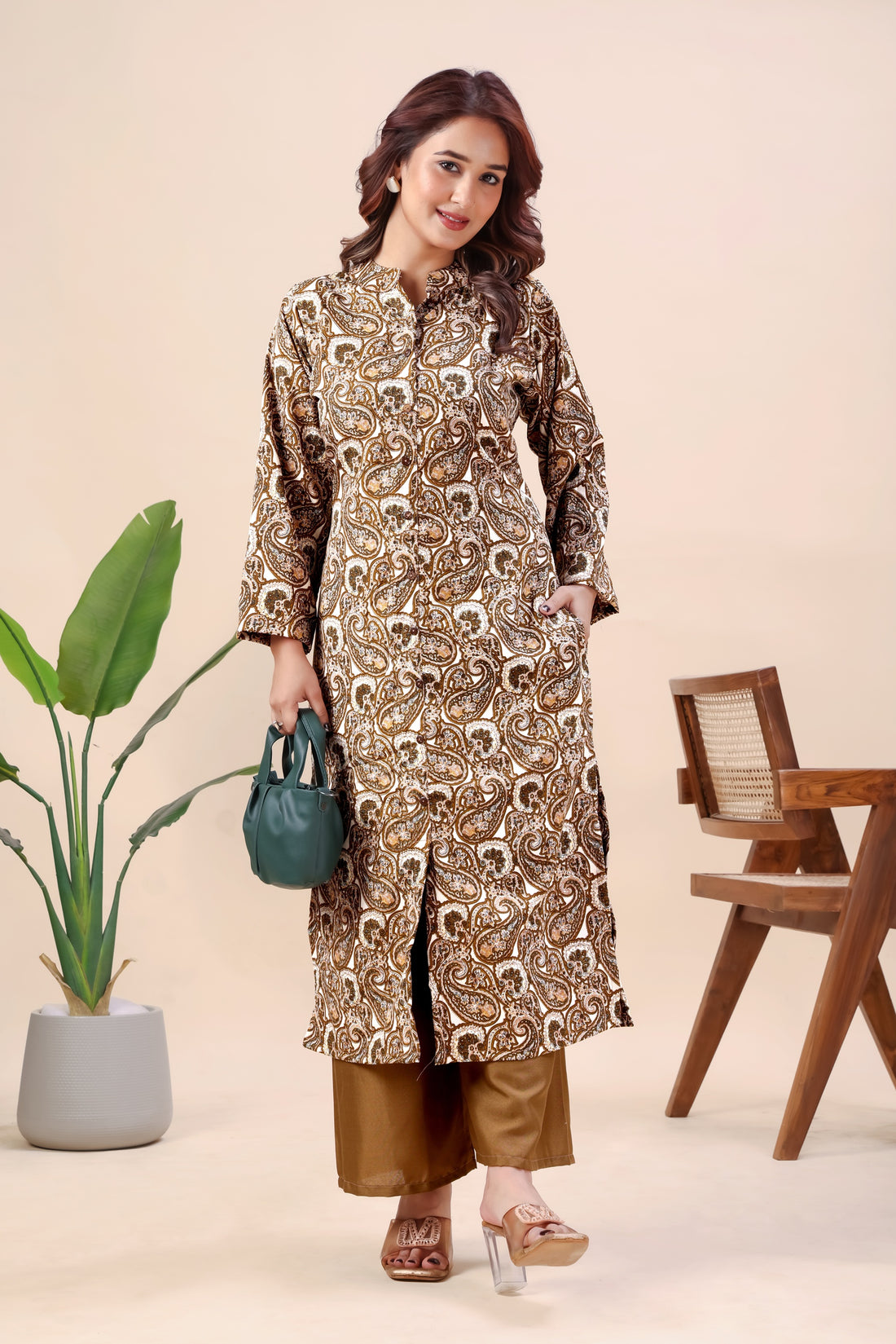 Printed Cotton Kurta Pant Set