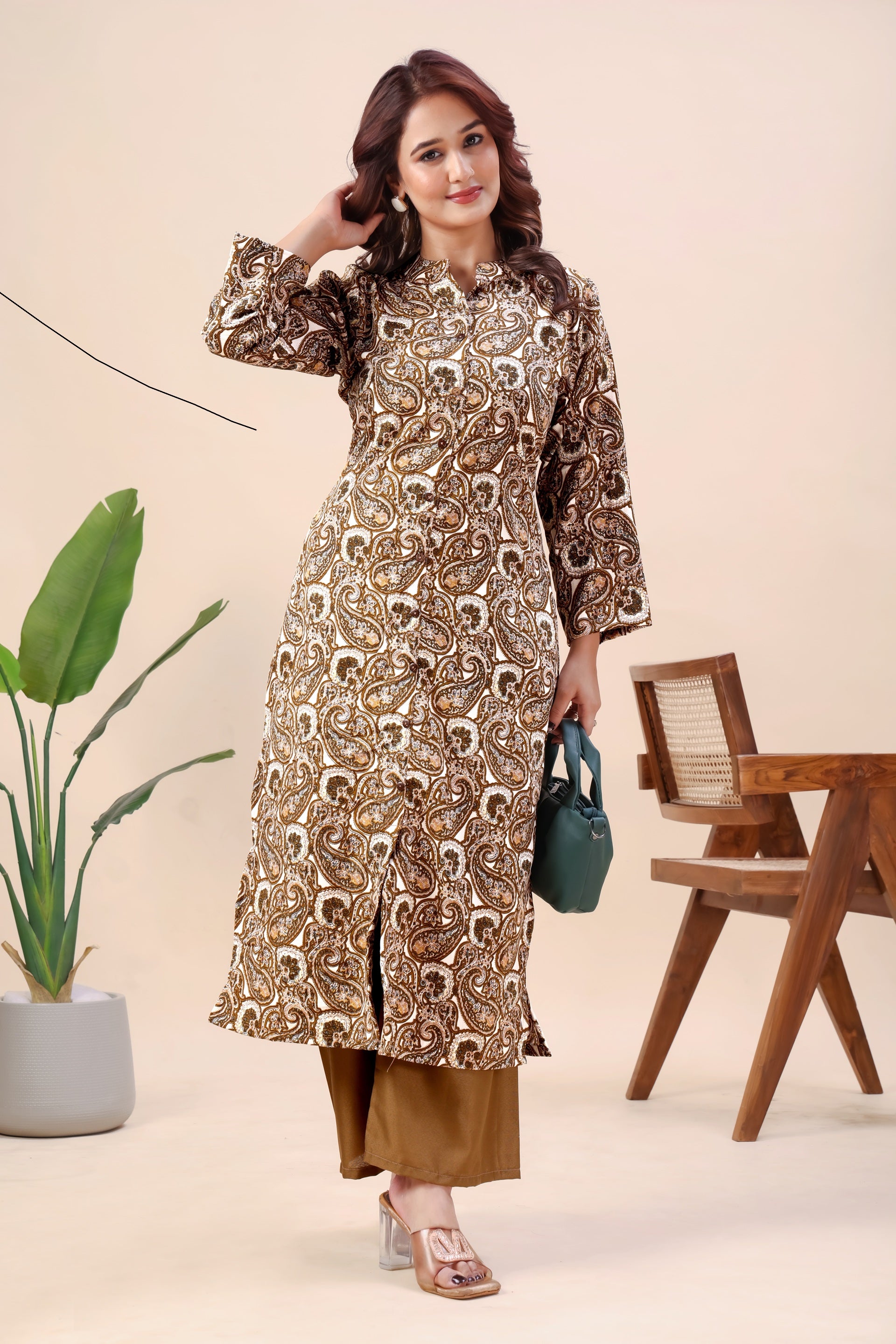 Printed Cotton Kurta Pant Set