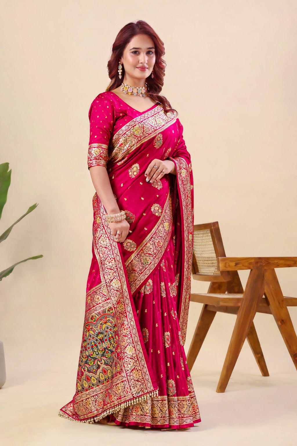 Nylon Satin Saree