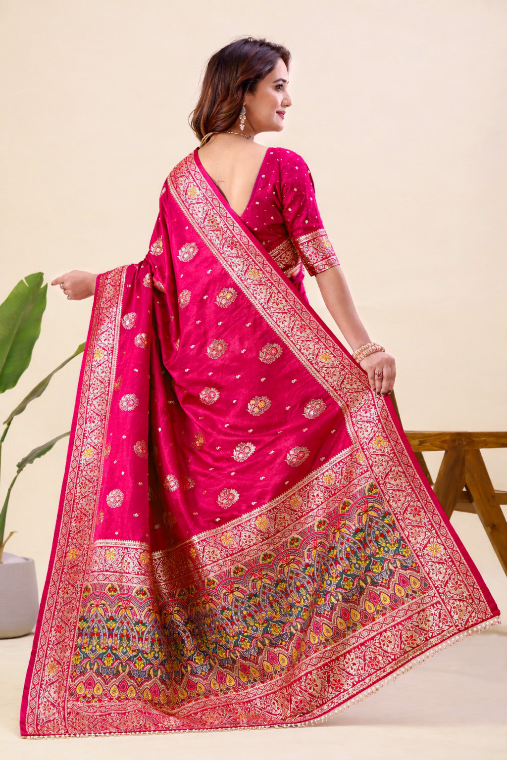 Nylon Satin Saree