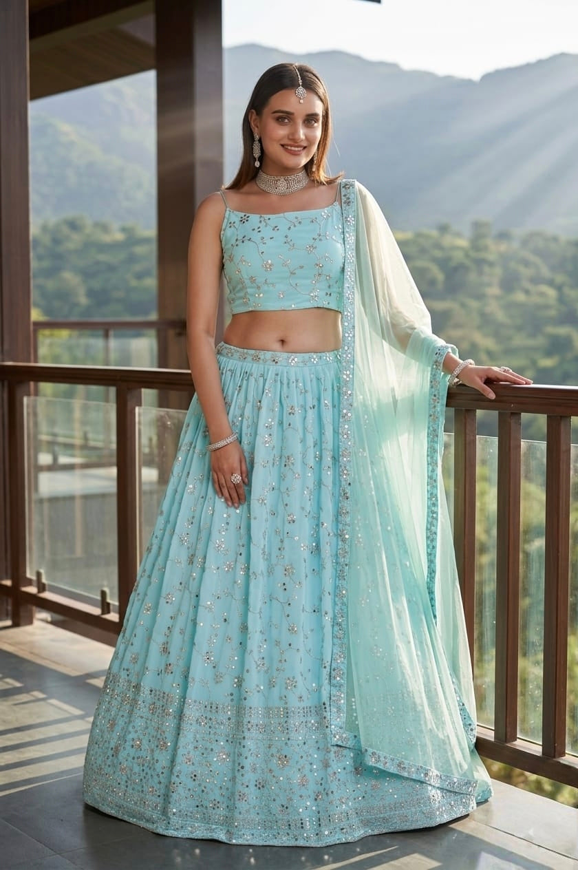 GeorgetteLehenga Choli With Dupatta.
