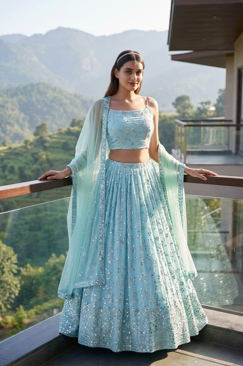 GeorgetteLehenga Choli With Dupatta.