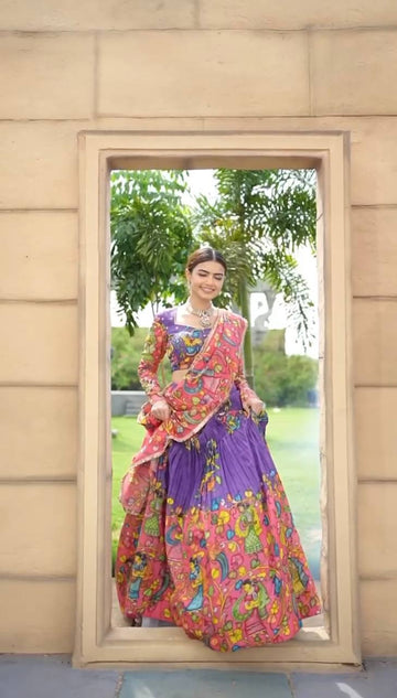 Floral Fantasy: Kalamkari Lehengas for a Majestic Look