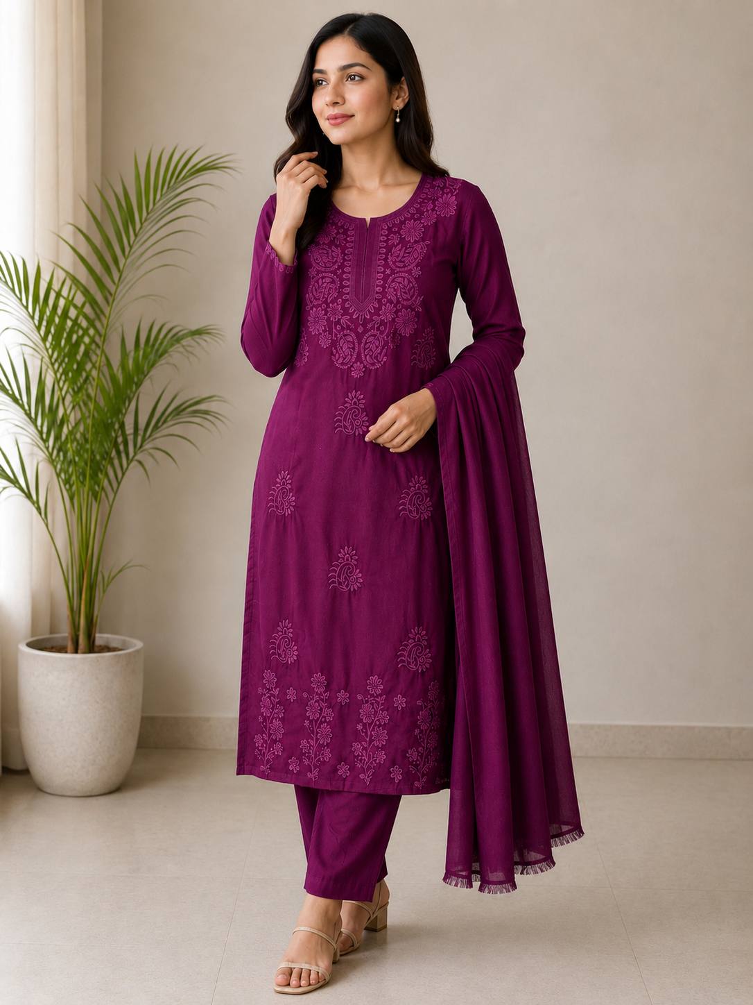 Embroidery Work  Kurta Set