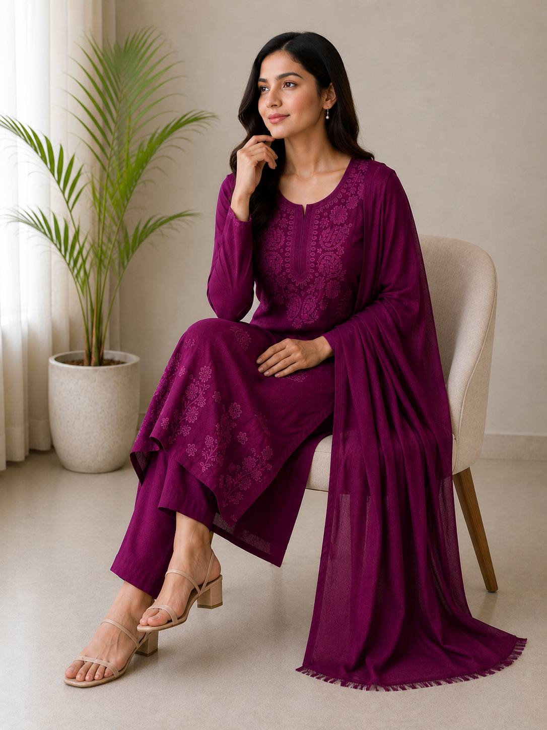 Embroidery Work  Kurta Set