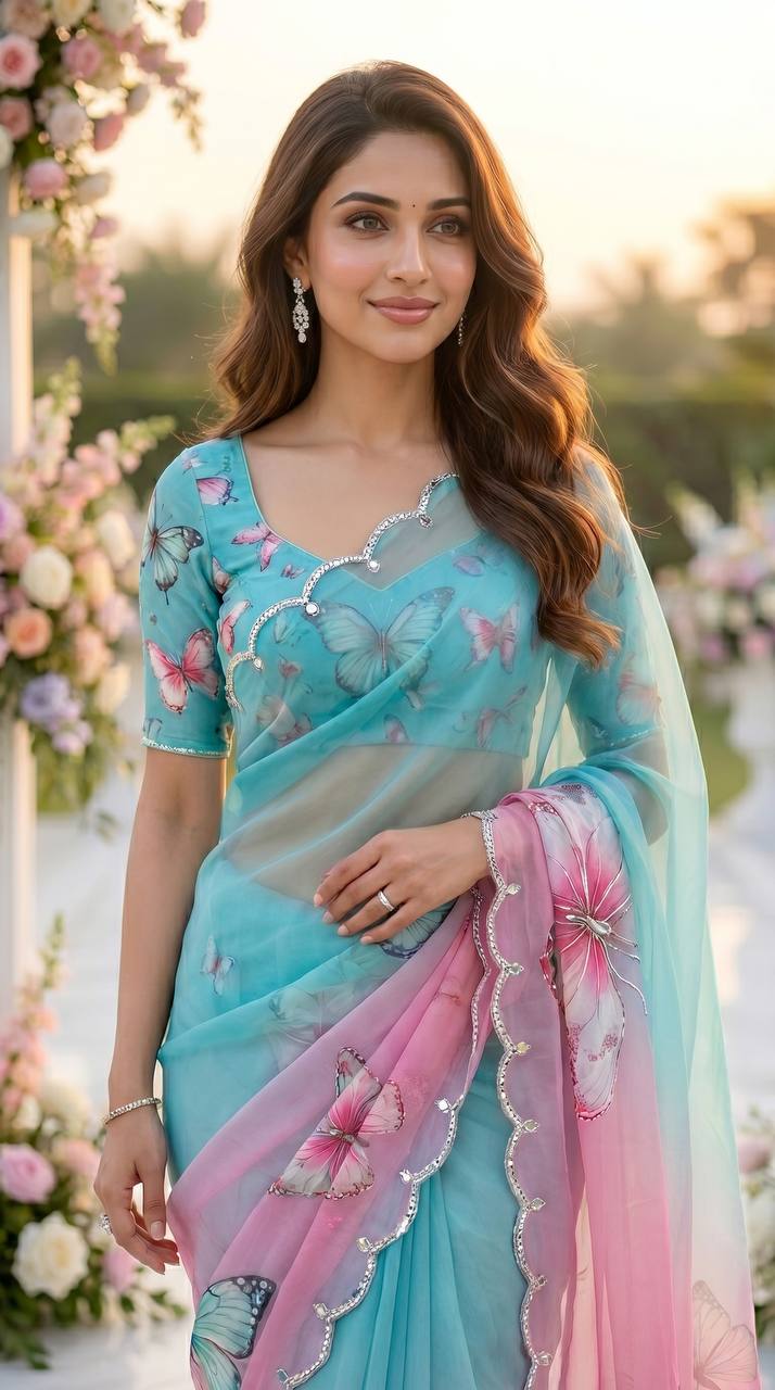 NEW TOP TRENDING BUTTERFLY SAREE