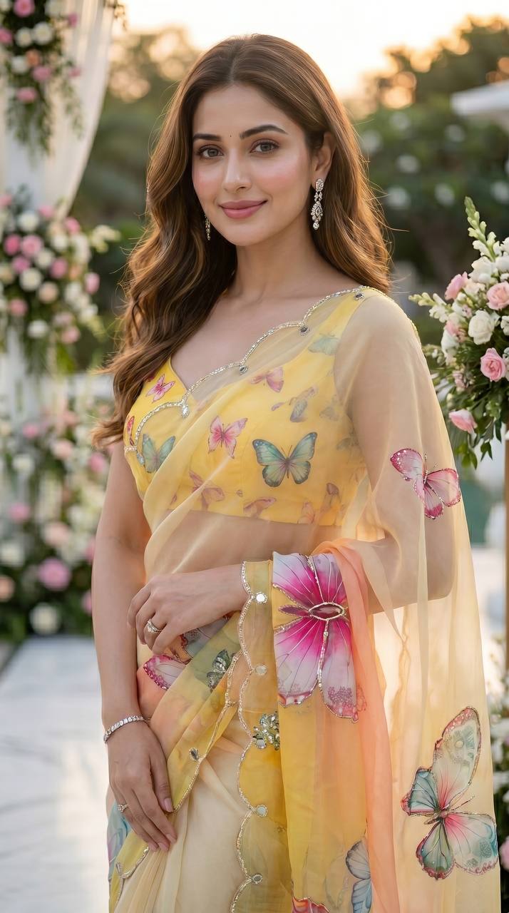 NEW TOP TRENDING BUTTERFLY SAREE
