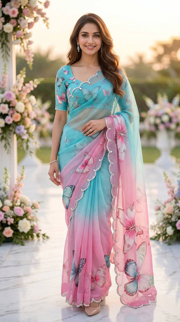NEW TOP TRENDING BUTTERFLY SAREE