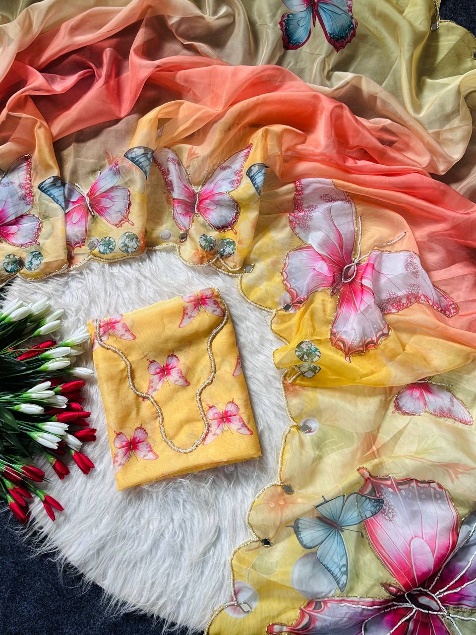 NEW TOP TRENDING BUTTERFLY SAREE