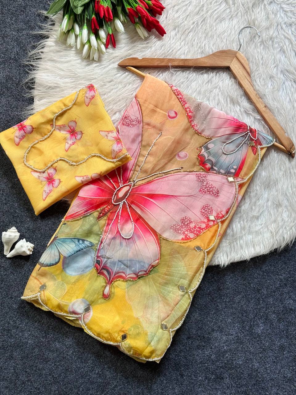 NEW TOP TRENDING BUTTERFLY SAREE