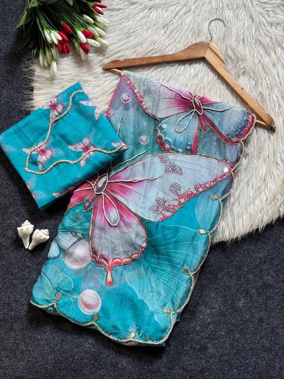 NEW TOP TRENDING BUTTERFLY SAREE